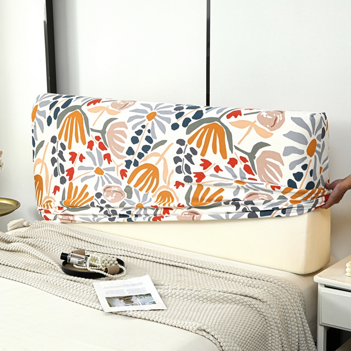 91家纺网 家纺一手货源 找家纺 千彤沙发垫 2025新款华夫格弹力床头罩 华夫格-欢乐之旅