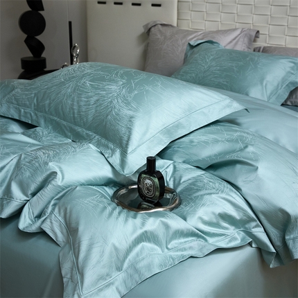 91家纺网 家纺一手货源 找家纺 （总）淳绵家居 2025新款50*50S长绒棉贡缎提花手工立体埋绳工艺四件套（礼盒包装）