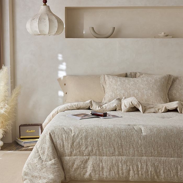 91家纺网 家纺一手货源 找家纺 2025春夏新品棉麻春秋被冬被全系列被子被芯 笙香