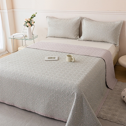 91家纺网 家纺一手货源 找家纺 （总）2025新款13070双面全棉砂洗大直边床盖三件套四件套