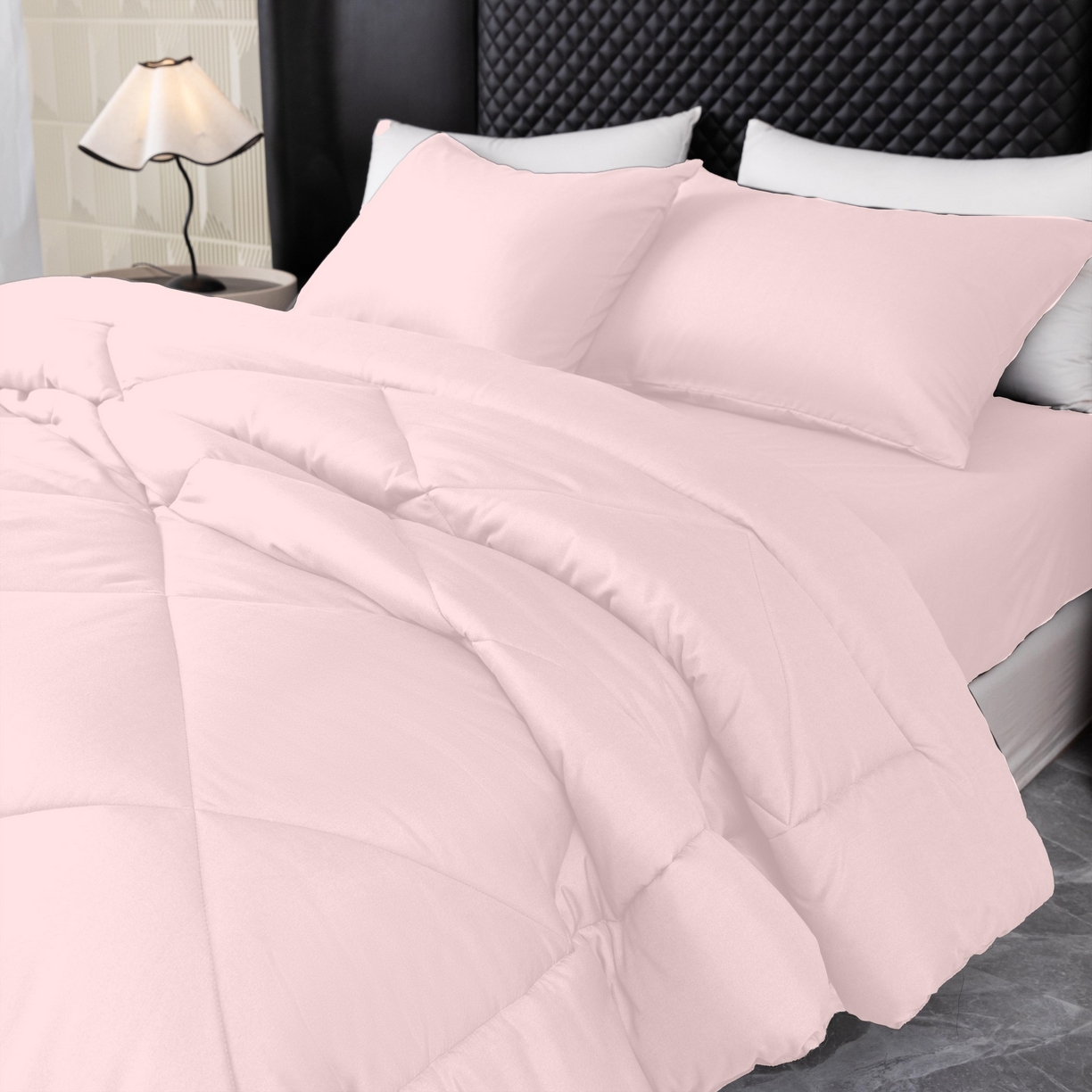 91家纺网 家纺一手货源 找家纺 2025新款磨毛单床笠单品床上用品 外贸专供可定制四件套 粉色