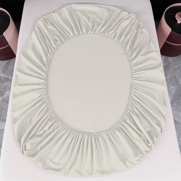 91家纺网 家纺一手货源 找家纺 2025新款跨境外贸纯色磨毛单床笠 米色