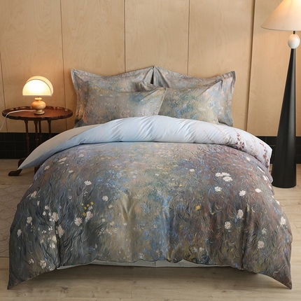 91家纺网 家纺一手货源 找家纺 （总）巧玲珑 2025新款144*72AB版进口澳洲棉印花陶瓷四件套