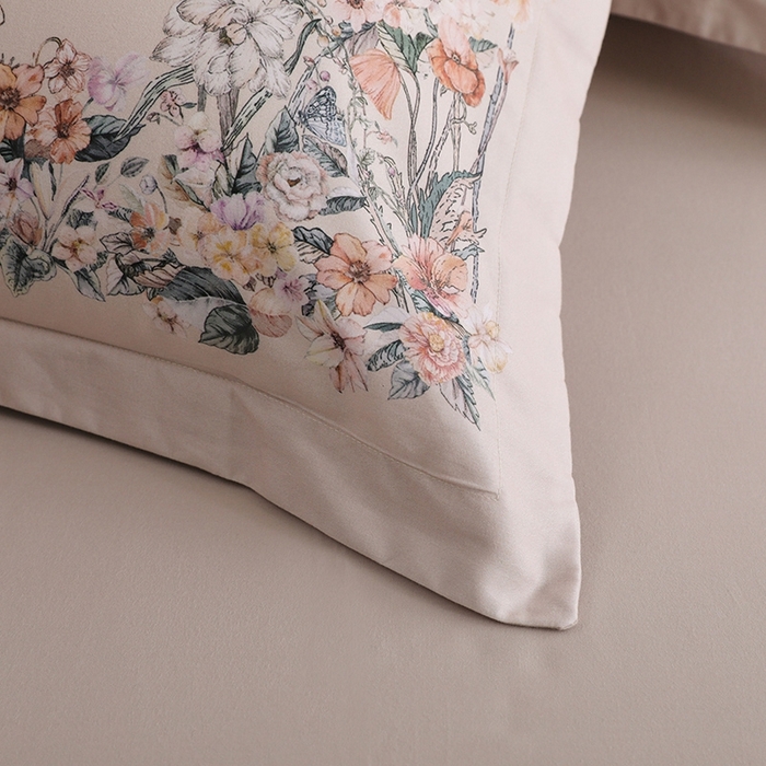 91家纺网 家纺一手货源 找家纺 巧玲珑 2025新款144*72澳洲棉陶瓷四件套 爱玛斯奶黄