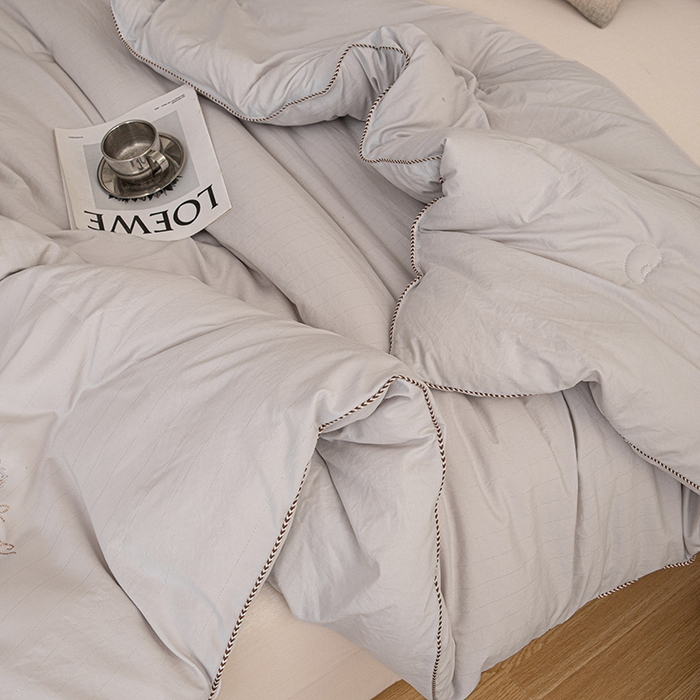 91家纺网 家纺一手货源 找家纺 睡棉坊 2025新款A类银融棉大豆被水洗棉春秋被加厚冬被正宗10%大豆被带质检报告 灰色