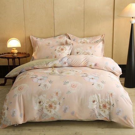 91家纺网 家纺一手货源 找家纺 （总）巧玲珑 2025新款144*72AB版进口澳洲棉印花陶瓷四件套