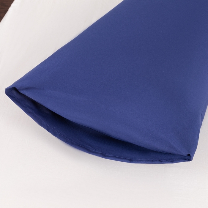 91家纺网 家纺一手货源 找家纺 2025新款跨境外贸纯色磨毛枕套 藏青