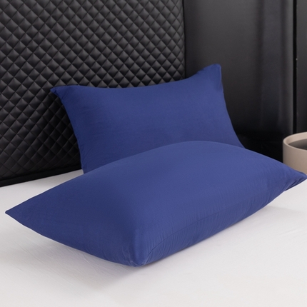 91家纺网 家纺一手货源 找家纺 2025新款跨境外贸纯色磨毛枕套 藏青
