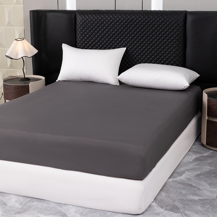 2025新款跨境外贸纯色磨毛单床笠 黑色