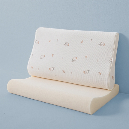 91家纺网 家纺一手货源 找家纺 2025新款华夫格磨毛印花儿童硅胶枕小雪球