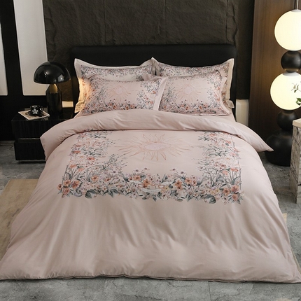 91家纺网 家纺一手货源 找家纺 （总）巧玲珑 2025新款144*72AB版进口澳洲棉印花陶瓷四件套