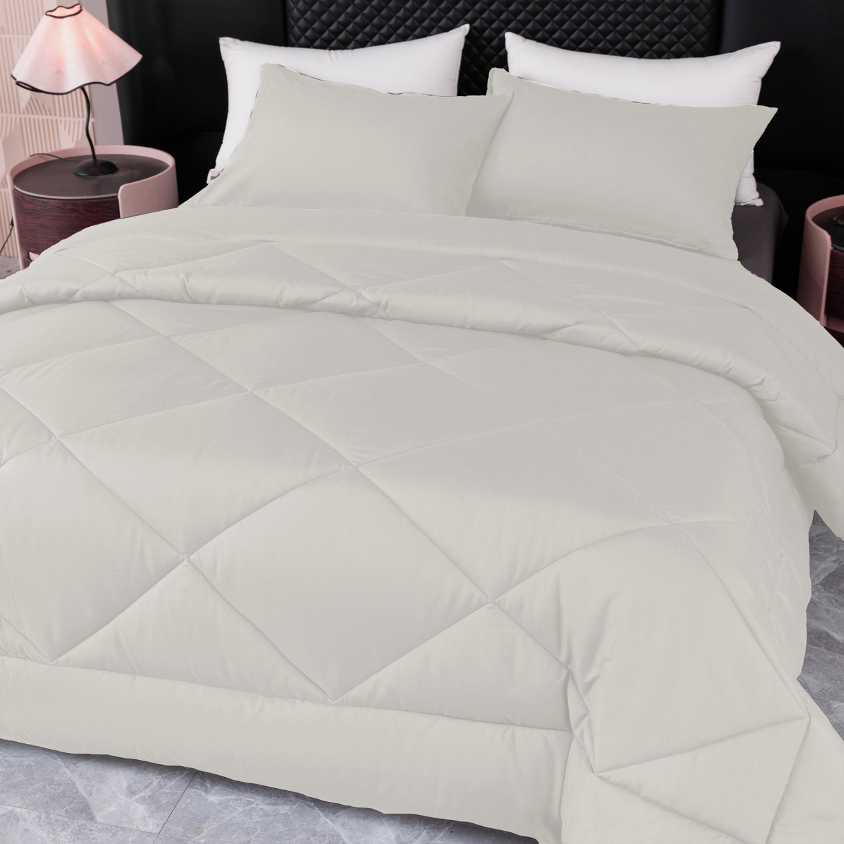 91家纺网 家纺一手货源 找家纺 2025新款磨毛单床笠单品床上用品 外贸专供可定制四件套 米色