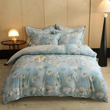 巧玲珑 2025新款144*72澳洲棉陶瓷四件套 蓝羽星辰