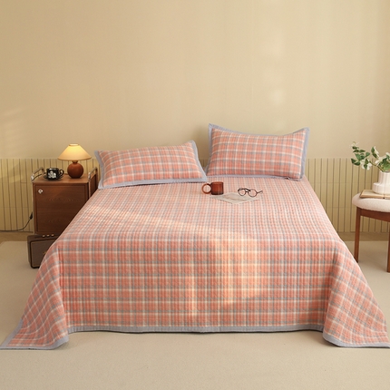 91家纺网 家纺一手货源 找家纺 （总）棉小二 2024新款双面全棉色织水洗棉床盖三四件套