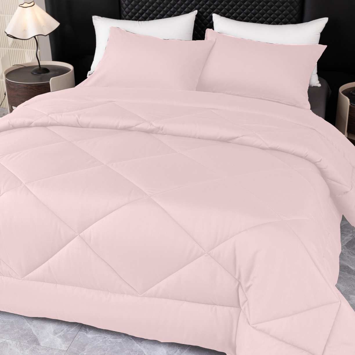 91家纺网 家纺一手货源 找家纺 2025新款磨毛单床笠单品床上用品 外贸专供可定制四件套 粉色