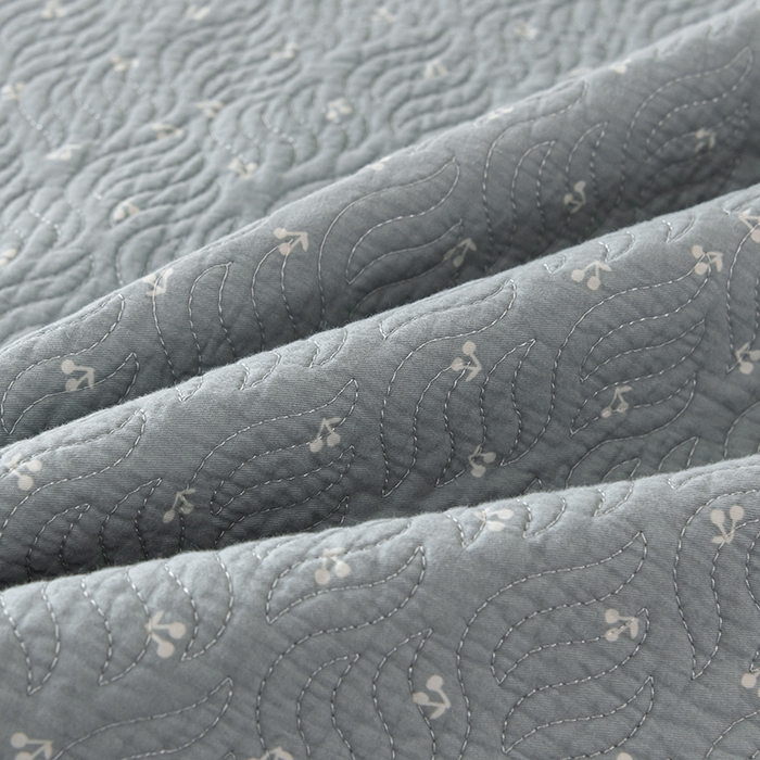 91家纺网 家纺一手货源 找家纺 2025新款13070双面全棉砂洗大直边床盖三件套四件套 温婉