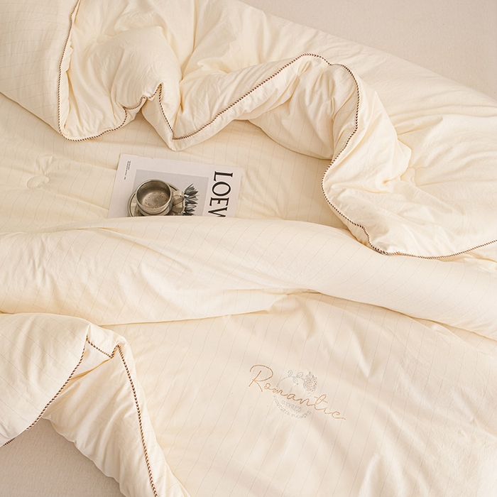 91家纺网 家纺一手货源 找家纺 睡棉坊 2025新款A类银融棉大豆被水洗棉春秋被加厚冬被正宗10%大豆被带质检报告 象牙白