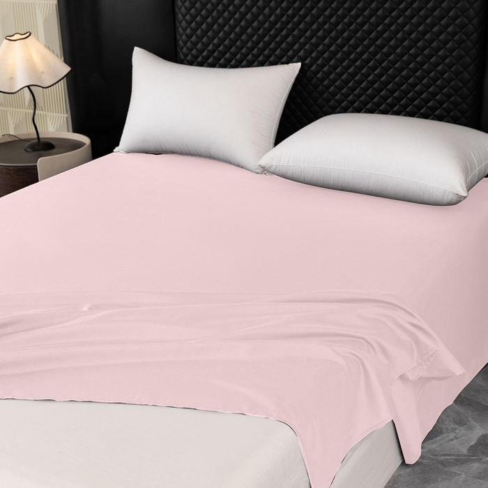 91家纺网 家纺一手货源 找家纺 2025新款跨境外贸纯色磨毛床单 粉色