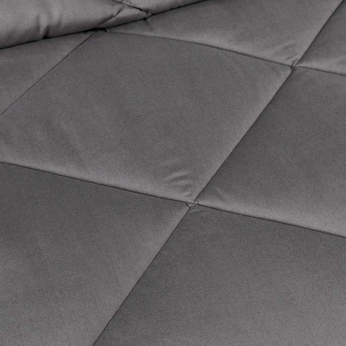 91家纺网 家纺一手货源 找家纺 2025新款美国跨境被芯四季被子三件套 灰色