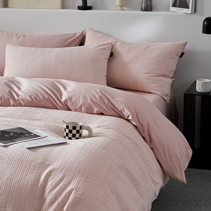 91家纺网 家纺一手货源 找家纺 （总）格里芬家纺 2025新款全棉色织水洗立体提花四件套-柏林