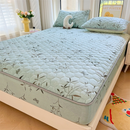 91家纺网 家纺一手货源 找家纺 （买家秀 爆款不断货）A类母婴级卡通牛奶绒床笠珊瑚绒床笠雪花绒床笠牛奶绒床罩珊瑚绒儿童牛奶绒夹棉床笠 田园生活