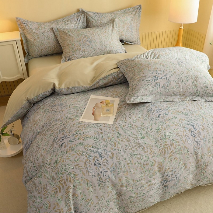 91家纺网 家纺一手货源 找家纺 巧玲珑 2025新款144*72澳洲棉陶瓷四件套 且听风吟