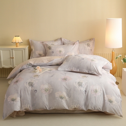 巧玲珑 2025新款144*72澳洲棉陶瓷四件套 花落寒江