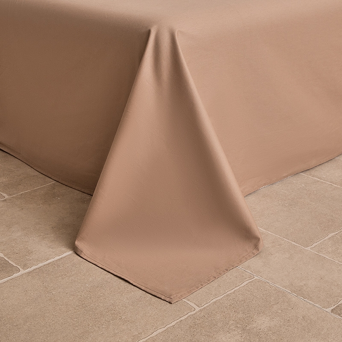 91家纺网 家纺一手货源 找家纺 2025新款全棉三层纱色织大提花四件套系列 雪月-咖