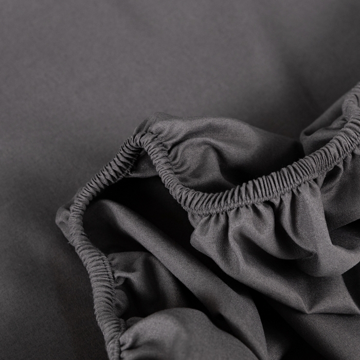 91家纺网 家纺一手货源 找家纺 2025新款跨境外贸纯色磨毛单床笠 灰色床笠