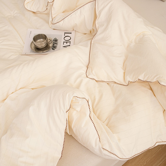 91家纺网 家纺一手货源 找家纺 睡棉坊 2025新款A类银融棉大豆被水洗棉春秋被加厚冬被正宗10%大豆被带质检报告 象牙白