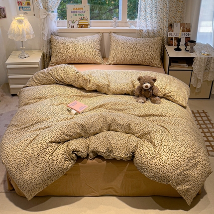 91家纺网 家纺一手货源 找家纺 （总）奈颜 2025新款爆款云感提花双层纱裸睡四件套