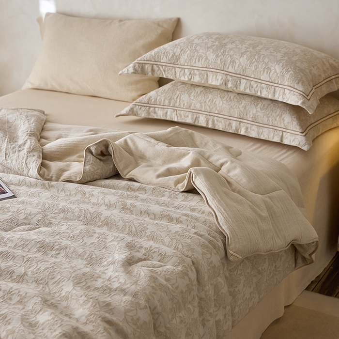 91家纺网 家纺一手货源 找家纺 2025春夏新品棉麻春秋被冬被全系列被子被芯 笙香