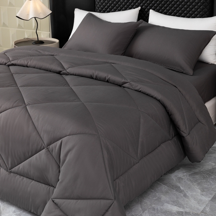 91家纺网 家纺一手货源 找家纺 2025新款磨毛单床笠单品床上用品四件套 黑色