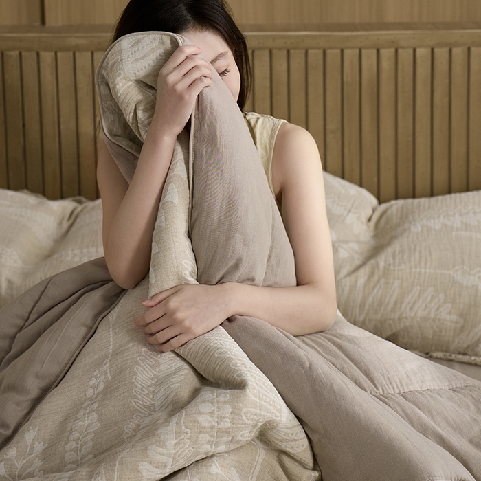 91家纺网 家纺一手货源 找家纺 2025春夏新品棉麻春秋被冬被全系列被子被芯 铃兰颂-麻本