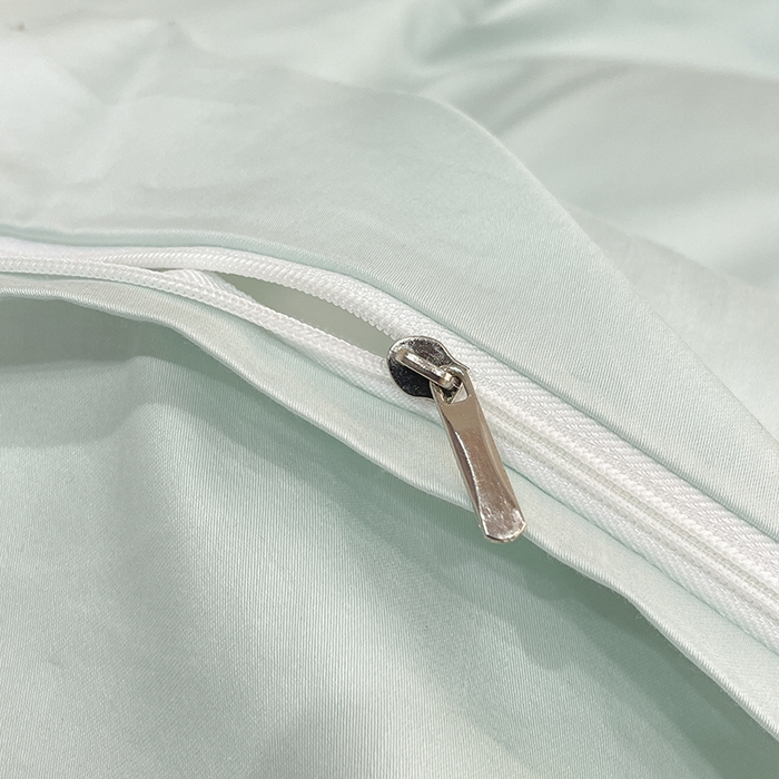 91家纺网 家纺一手货源 找家纺 2025春夏长绒棉四件套纯棉全棉轻奢风床单被套重工刺绣床上用品 芊羽梦-茶绿