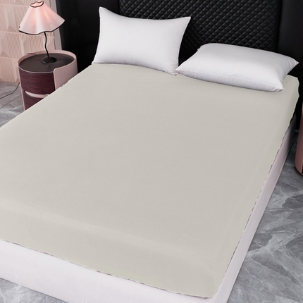 2025新款跨境外贸纯色磨毛单床笠 米色