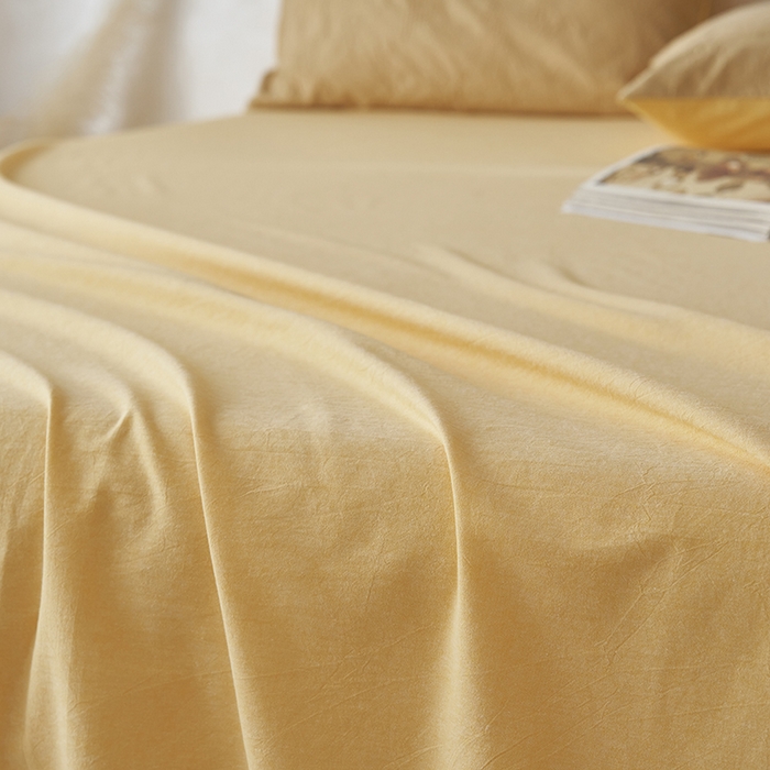 91家纺网 家纺一手货源 找家纺 2025春夏新品色织大提花单品床单 驼黄