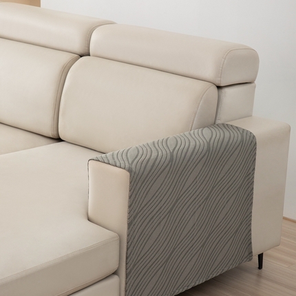 91家纺网 家纺一手货源 找家纺 沐沐家纺 2026新款流年扶手巾 灰色