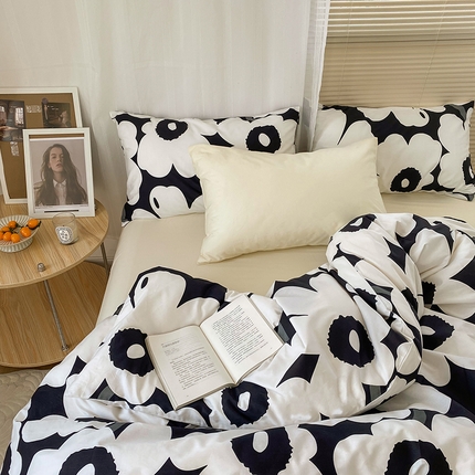 尺素 2025新款ins风抹茶芝士系列全棉四件套 如花在野