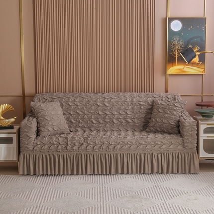 91家纺网 家纺一手货源 找家纺 （总）布兰鸟【沙发套】 2025款大格泡泡沙发套【国内裙摆款】