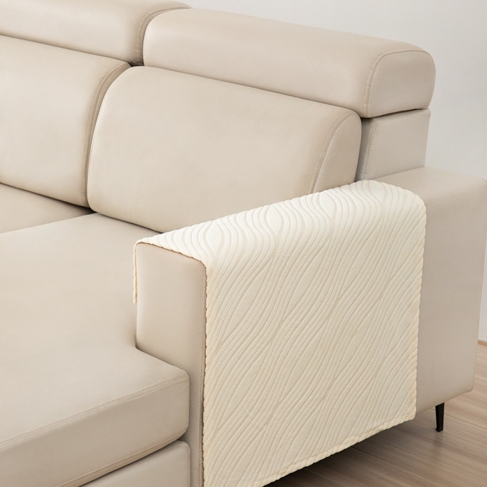 91家纺网 家纺一手货源 找家纺 沐沐家纺 2026新款流年扶手巾 白色