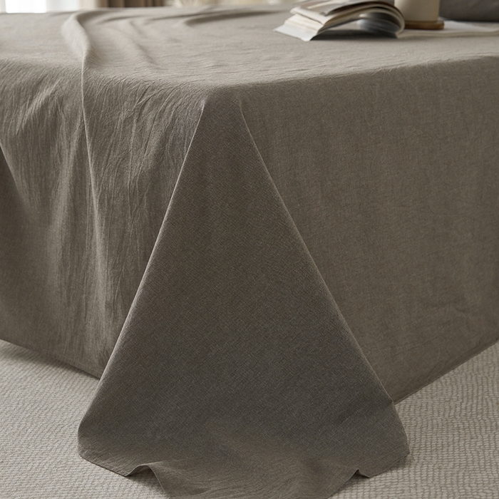 91家纺网 家纺一手货源 找家纺 2025春夏新品色织大提花单品床单 浅灰