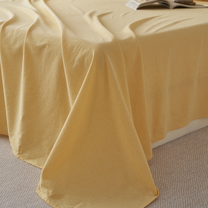 91家纺网 家纺一手货源 找家纺 2025春夏新品色织大提花单品床单 驼黄