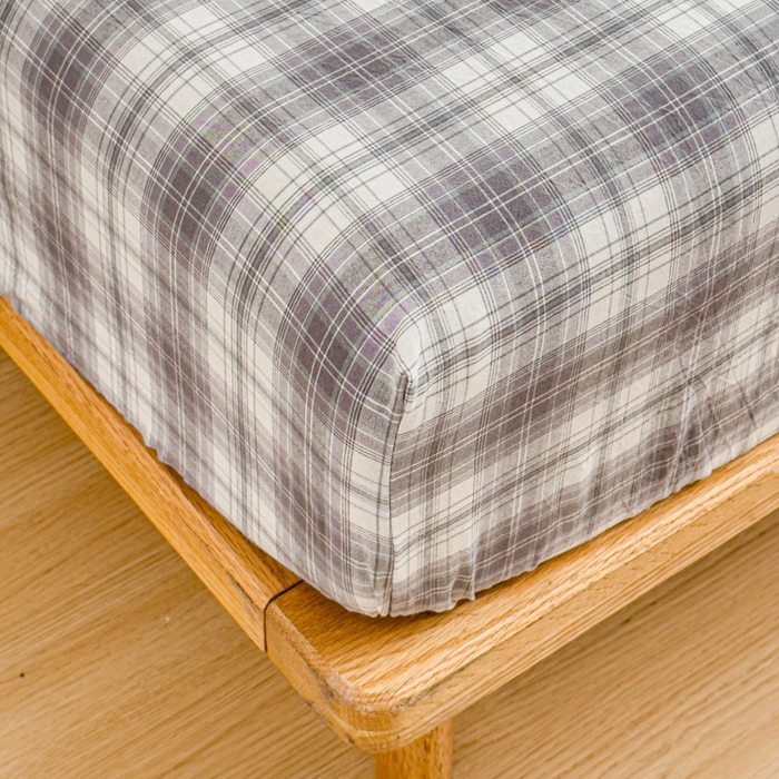 91家纺网 家纺一手货源 找家纺 2025新款简约款色织水洗棉单品床笠 可可灰