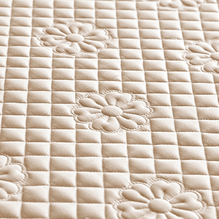 91家纺网 家纺一手货源 找家纺 盛眠家纺 2025新款水洗棉防水夹棉床笠-茉莉系列 Shein、速卖通，亚马逊、Temu床笠单件 跨境外贸 茉莉-卡其