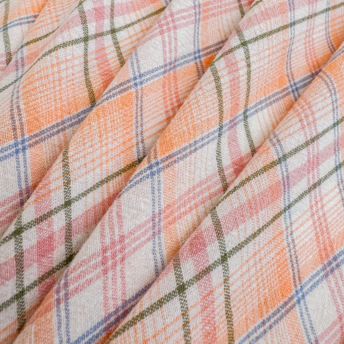 91家纺网 家纺一手货源 找家纺 2025新款简约款色织水洗棉单品被套 可可桔