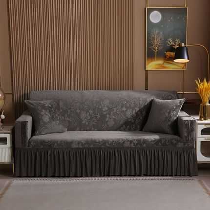 91家纺网 家纺一手货源 找家纺 （总）布兰鸟【沙发套】 2023款超柔水晶绒沙发套【国内裙摆款】