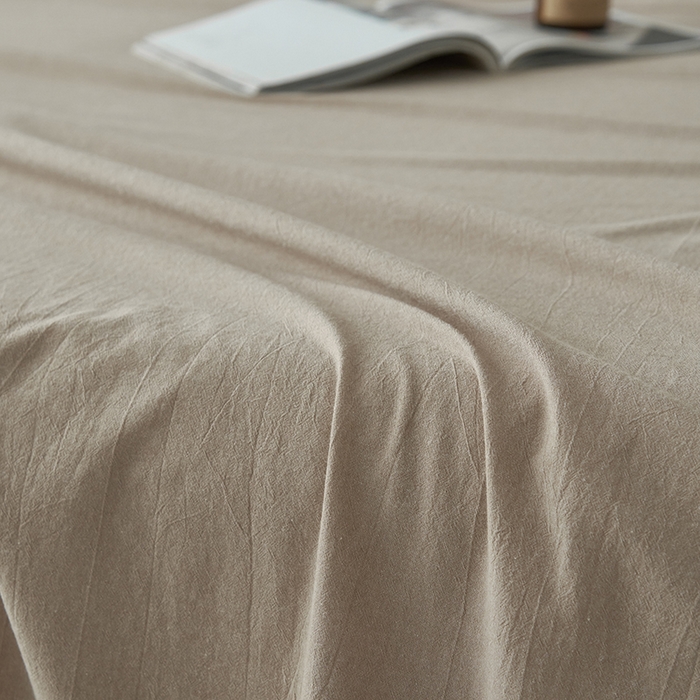 91家纺网 家纺一手货源 找家纺 2025春夏新品色织大提花单品床单 卡其