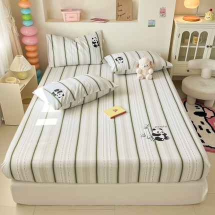 91家纺网 家纺一手货源 找家纺 （总）卧趣家纺 2025新款全棉烫画老粗布单品系列-床笠