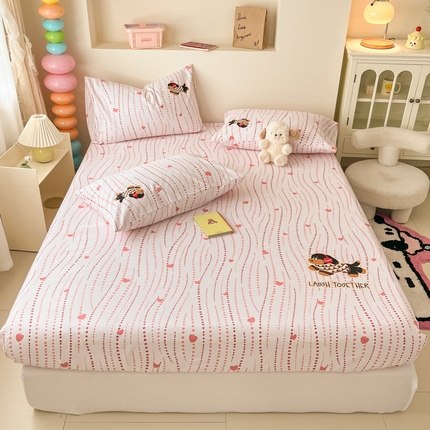 91家纺网 家纺一手货源 找家纺 （总）卧趣家纺 2025新款全棉烫画老粗布单品系列-床笠